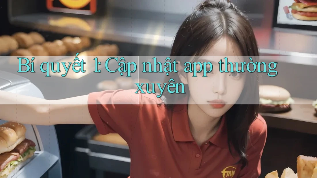 Bí quyết 1: Cập nhật app thường xuyên Bí quyết 1: Cập nhật app thường xuyên